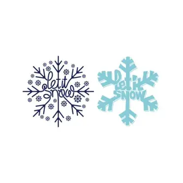 Let It Snow Snowflake Cuttable Design
