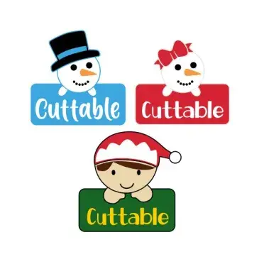 Snowman And Snowgirl Cuttable Design