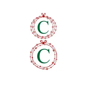 Christmas Circle Frame Cuttable Design