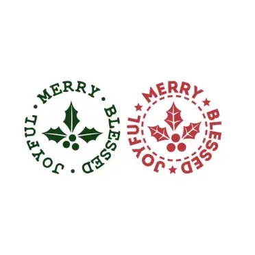 Merry Blessed Joyful Cuttable Design