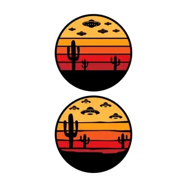 Alien Retro Desert Cuttable Design