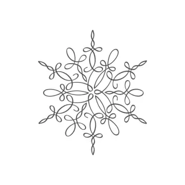 Snowflake Line Art SVG Cuttable Designs