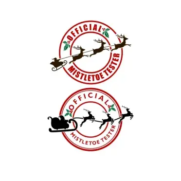 Official Mistletoe Tester Santa Sleigh SVG Cuttable Designs
