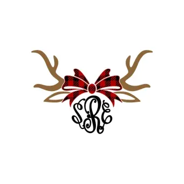 Plaid Reindeer Frame Cuttable Designs