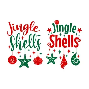 Christmas Jingle Shells SVG Cuttable Designs