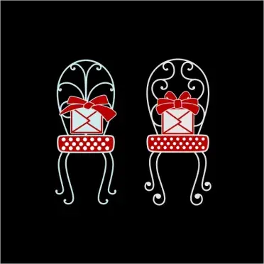 Polkadot Chair with Gift SVG Cuttable Designs