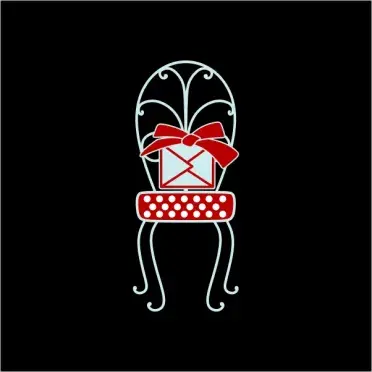 Polkadot Chair with Gift SVG Cuttable Designs