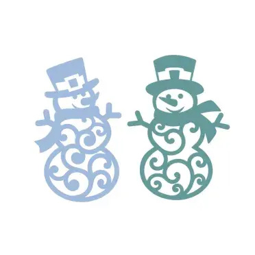 Swirling Pattern Snowman SVG Cuttable Designs