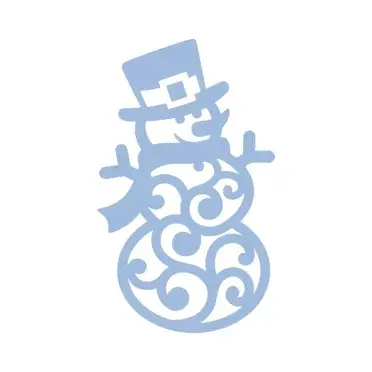 Swirling Pattern Snowman SVG Cuttable Design