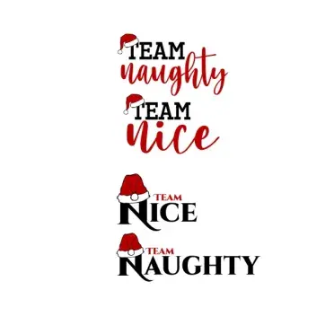 Team Naughty Team Nice SVG