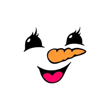 Snowman Girl Face SVG Cuttable Design