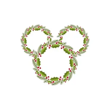 Mouse Head Christmas Wreath SVG Cuttable Design