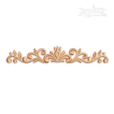 Damask Swirl Border Machine Embroidery Design