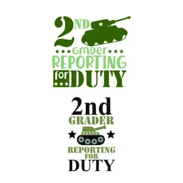 2nd Grader Reporting Duty SVG Cuttable Design