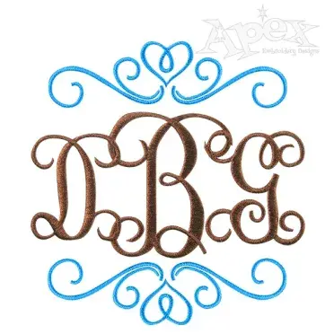 Accent Heart Double Embroidery Designs