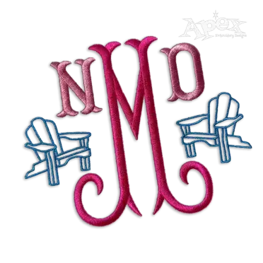 Adirondack Chair Machine Embroidery Design by Apex