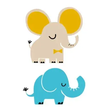 Adorable Elephant SVG Cuttable Design