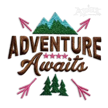 Adventure Awaits Machine Embroidery Design by Apex