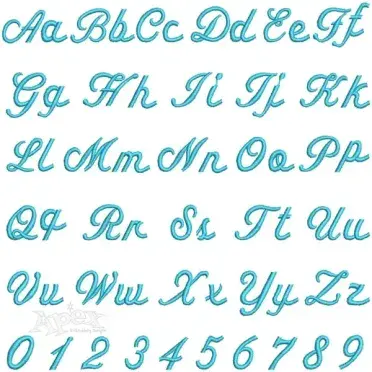 Alabama Script Embroidery Fonts