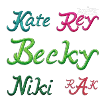 Alabama Script Machine Embroidery Font - Apex All