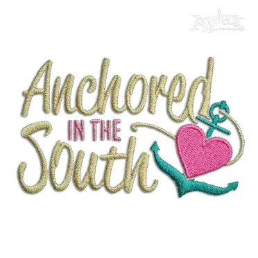 Anchored in the South Beach Machine Embroidery Design