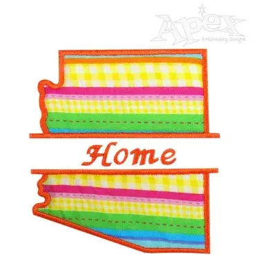 Arizona State Split Frame Embroidery Design