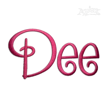 Augusta Curlz Machine Embroidery Font by Apex dee