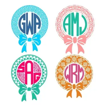 Aztec Bow SVG Cuttable Frames