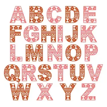 Aztec Print Cuttable Fonts