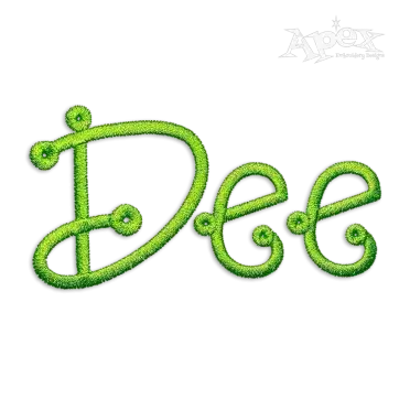 Baby Polka Dots Machine Embroidery Font by Apex Design Letters