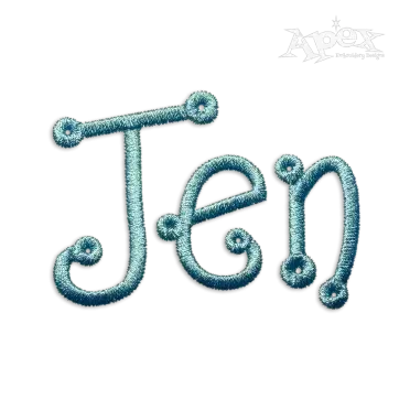 Baby Polka Dots Machine Embroidery Font by Apex