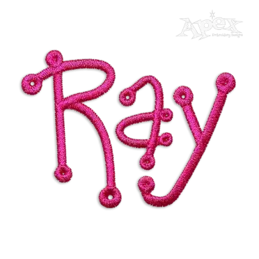 Baby Polka Dots Machine Embroidery Font by Apex