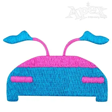 Back to the Future DeLorean Embroidery Design