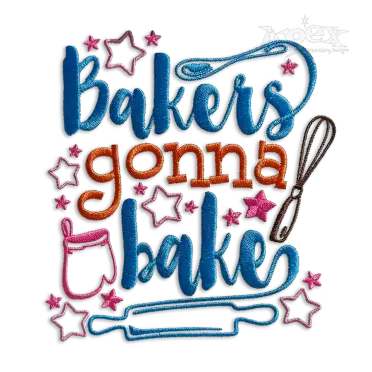 Bakers Gonna Bake Machine Embroidery Design