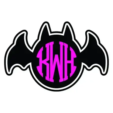 Bat Circle Monogram Frames Cuttable Designs
