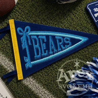 Bears School Mascot Spirit Game Sports Embroidery Design Bundle