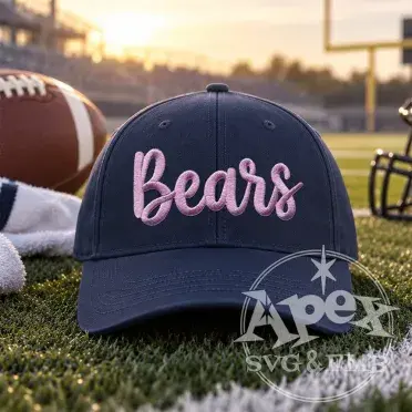 Bears School Mascot Spirit Game Sports Embroidery Design Bundle