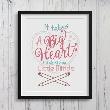 Big Heart - Little Minds Cuttable Design