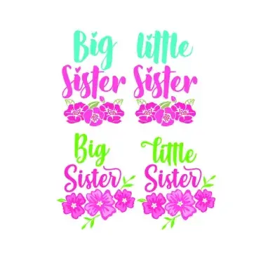 Big Sister Little Sister SVG Cuttable Design