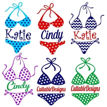 Bikini Split Frame Cuttable Designs