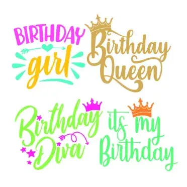 Birthday Pack SVG Cuttable Design