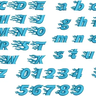 Blaze Embroidery Font