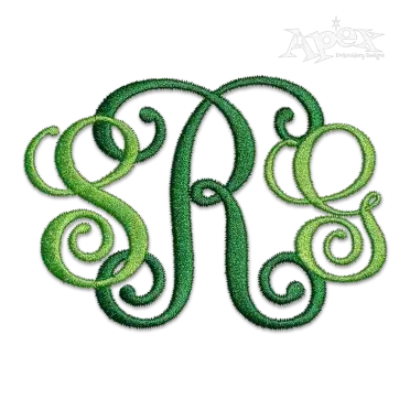 Bold Set Vine Interlocking Monogram Embroidery Font