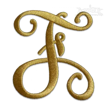 Bold Vine Interlocking Machine Embroidery Font File F