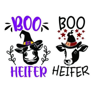 Boo Heifer SVG Cuttable Design