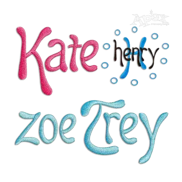 Boomerang Bold Machine Embroidery Fonts by Apex Designs All