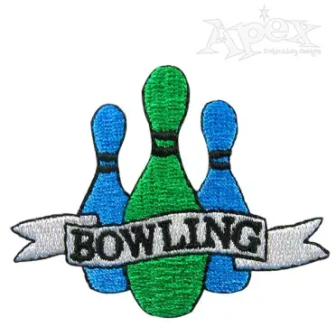 Bowling Logo Embroidery Design