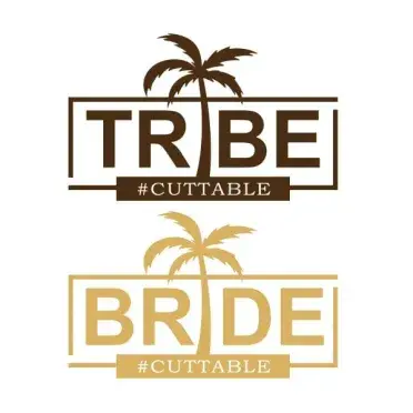 Bride Tribe Palm Tree SVG Cuttable Frame