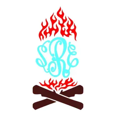 Camping Camp Fire Cuttable Frames