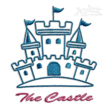 Castle Machine Embroidery Design DFesign By Apex